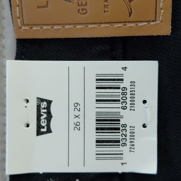 Levi's Ribcage Straight Black Sproud Sz 26 Nwt - Picture 9 of 16